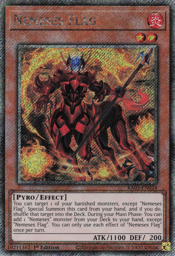 RA03-EN024 - Nemeses Flag - Platinum Secret Rare - Quarter Century Bonanza