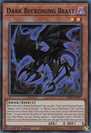 RA03-EN027 - Dark Beckoning Beast - Super Rare - Quarter Century Bonanza