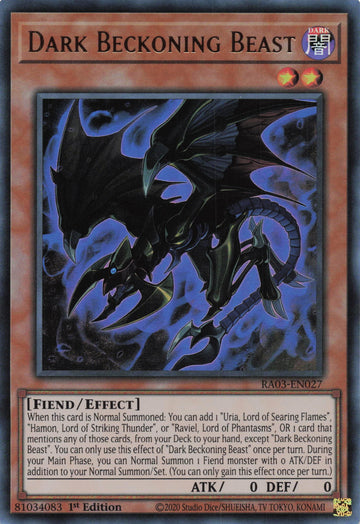 RA03-EN027 - Dark Beckoning Beast - Ultra Rare - Quarter Century Bonanza