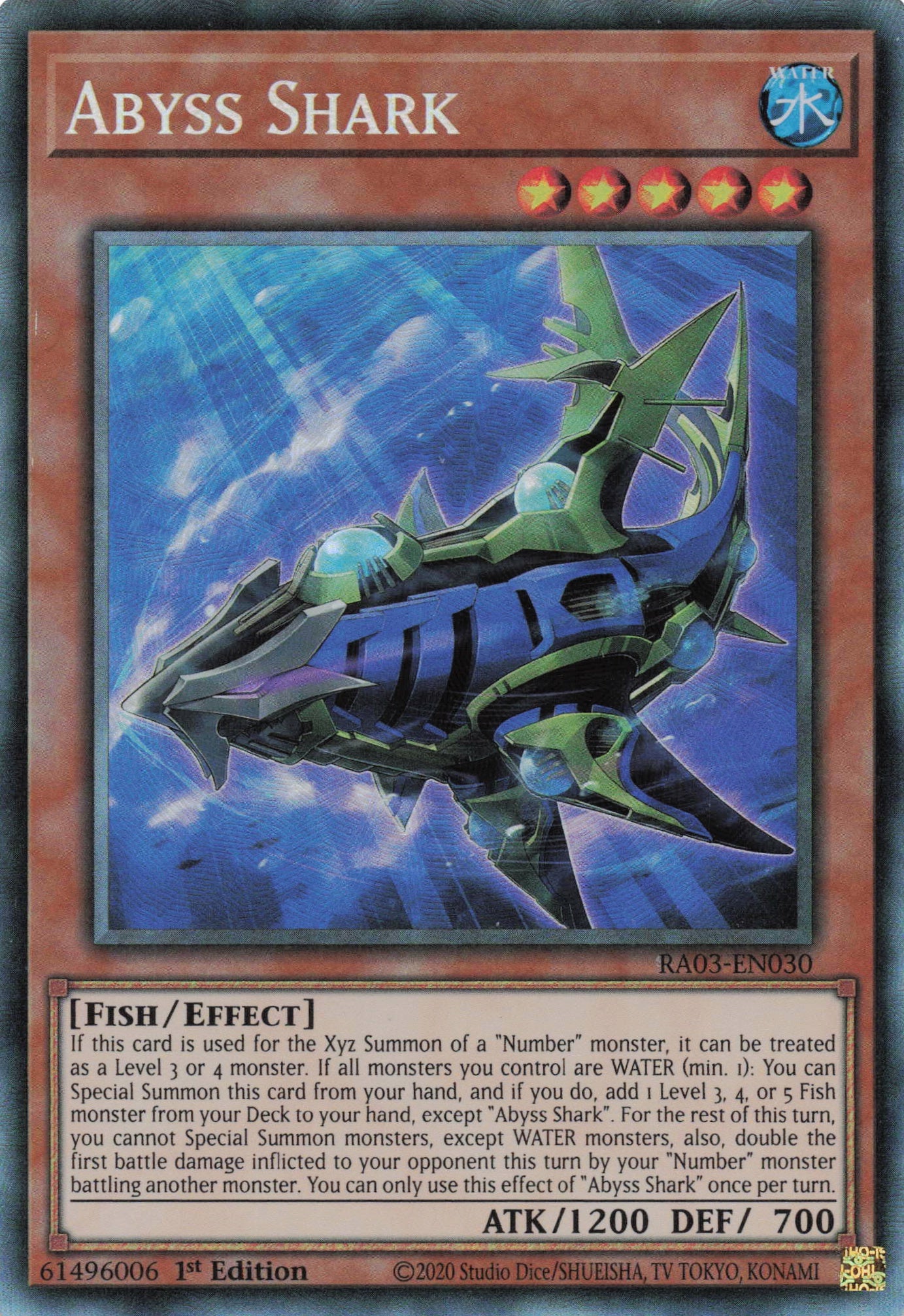 Abyss Shark RA03-EN030 - - Collector's Rare - -