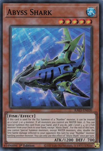 RA03-EN030 - Abyss Shark - Super Rare - Quarter Century Bonanza