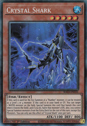 RA03-EN031 - Crystal Shark - Collector's Rare - Quarter Century Bonanza