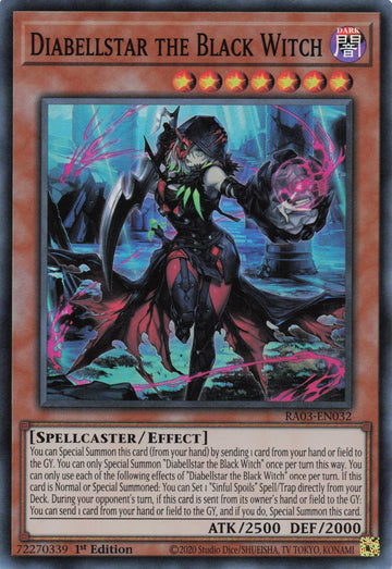 RA03-EN032 - Diabellstar the Black Witch - Super Rare - Quarter Century Bonanza