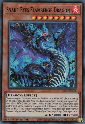 RA03-EN033 - Snake-Eyes Flamberge Dragon - Super Rare - Quarter Century Bonanza