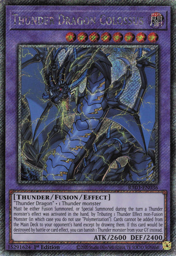 RA03-EN036 - Thunder Dragon Colossus - Quarter Century Secret Rare - Quarter Century Bonanza