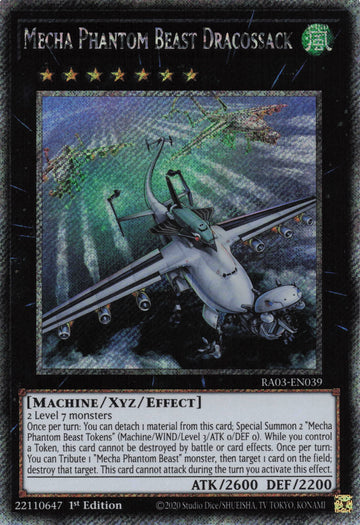 RA03-EN039 - Mecha Phantom Beast Dracossack - Quarter Century Secret Rare - Quarter Century Bonanza