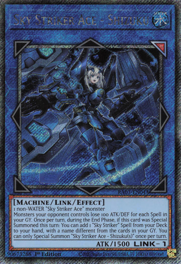 RA03-EN043 - Sky Striker Ace - Shizuku - Platinum Secret Rare - Quarter Century Bonanza