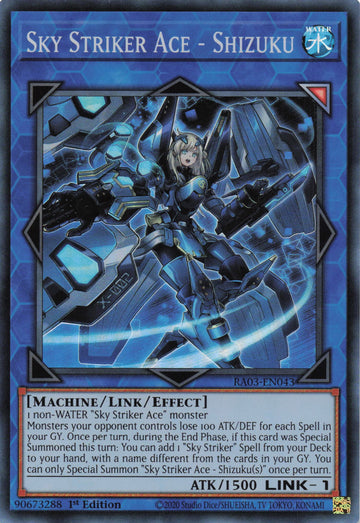 RA03-EN043 - Sky Striker Ace - Shizuku - Super Rare - Quarter Century Bonanza
