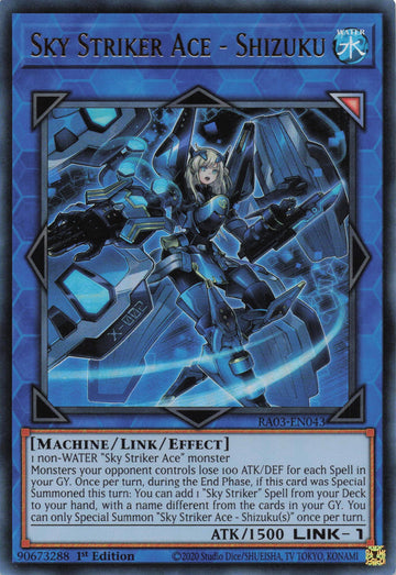 RA03-EN043 - Sky Striker Ace - Shizuku - Ultra Rare - Quarter Century Bonanza