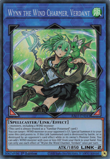 RA03-EN045 - Wynn the Wind Charmer, Verdant - Super Rare - Quarter Century Bonanza