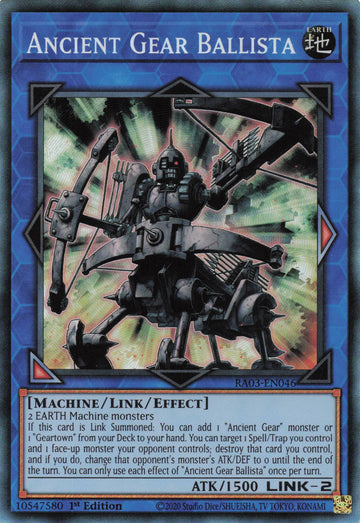 RA03-EN046 - Ancient Gear Ballista - Collector's Rare - Quarter Century Bonanza