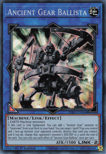 RA03-EN046 - Ancient Gear Ballista - Super Rare - Quarter Century Bonanza