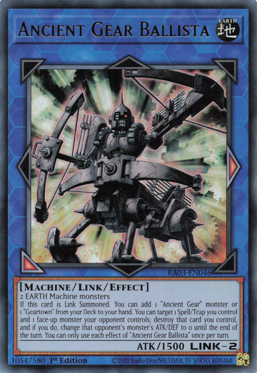 RA03-EN046 - Ancient Gear Ballista - Ultra Rare - Quarter Century Bonanza