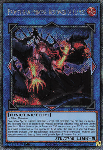 RA03-EN050 - Promethean Princess, Bestower of Flames - Platinum Secret Rare - Quarter Century Bonanza