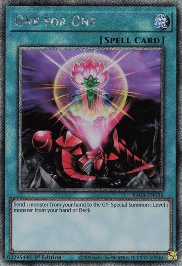 RA03-EN056 - One for One - Quarter Century Secret Rare - Quarter Century Bonanza