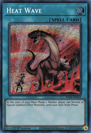 RA03-EN058 - Heat Wave - Secret Rare - Quarter Century Bonanza