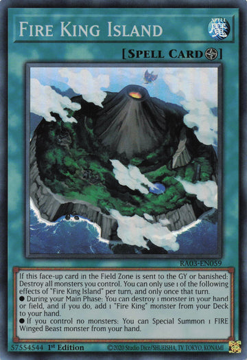 RA03-EN059 - Fire King Island - Super Rare - Quarter Century Bonanza