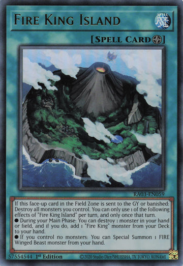 RA03-EN059 - Fire King Island - Ultra Rare - Quarter Century Bonanza