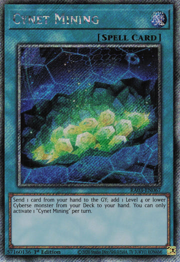 RA03-EN067 - Cynet Mining - Quarter Century Secret Rare - Quarter Century Bonanza