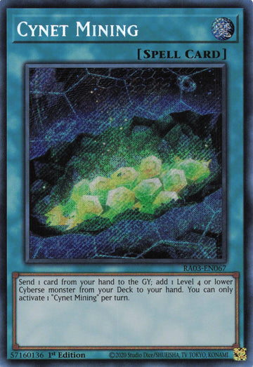 RA03-EN067 - Cynet Mining - Secret Rare - Quarter Century Bonanza