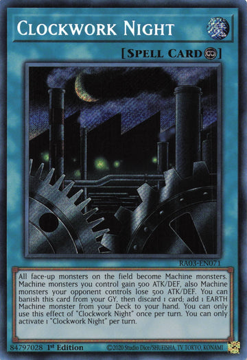 RA03-EN071 - Clockwork Night - Secret Rare - Quarter Century Bonanza