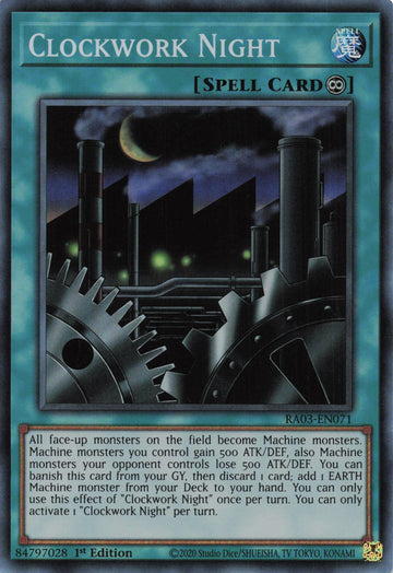 RA03-EN071 - Clockwork Night - Super Rare - Quarter Century Bonanza