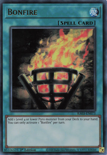 RA03-EN073 - Bonfire - Ultra Rare - Quarter Century Bonanza