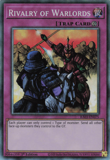 RA03-EN075 - Rivalry of Warlords - Collector's Rare - Quarter Century Bonanza