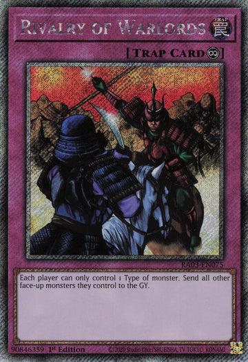 RA03-EN075 - Rivalry of Warlords - Platinum Secret Rare - Quarter Century Bonanza