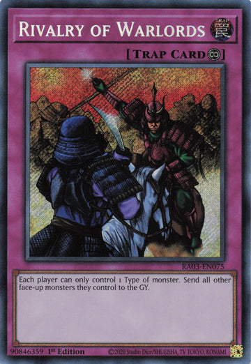 RA03-EN075 - Rivalry of Warlords - Secret Rare - Quarter Century Bonanza