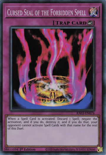 RA03-EN076 - Cursed Seal of the Forbidden Spell - Super Rare - Quarter Century Bonanza