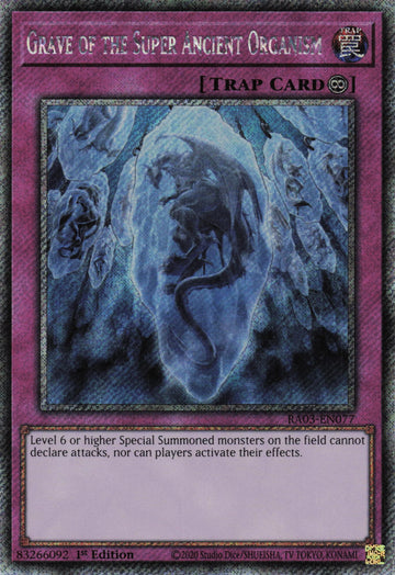 RA03-EN077 - Grave of the Super Ancient Organism - Platinum Secret Rare - Quarter Century Bonanza