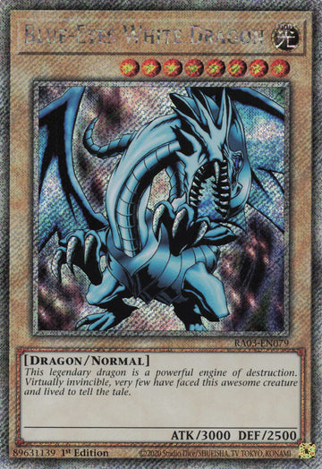 RA03-EN079 - Blue-Eyes White Dragon - Platinum Secret Rare - Quarter Century Bonanza