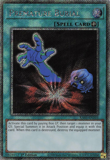 RA03-EN103 - Premature Burial - Quarter Century Secret Rare - Quarter Century Bonanza