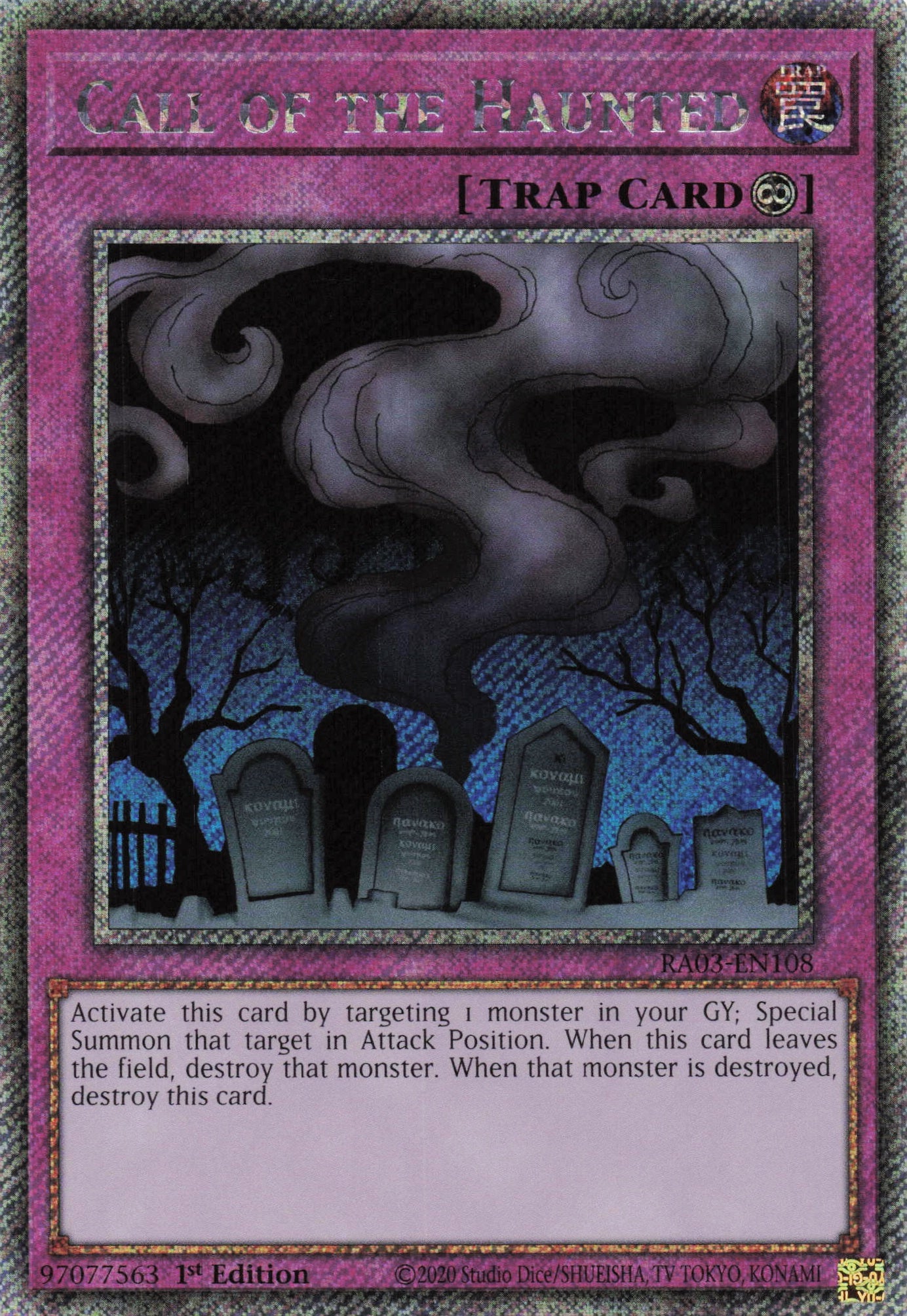 Call of The Haunted RA03-EN108 - - Platinum Secret Rare - -