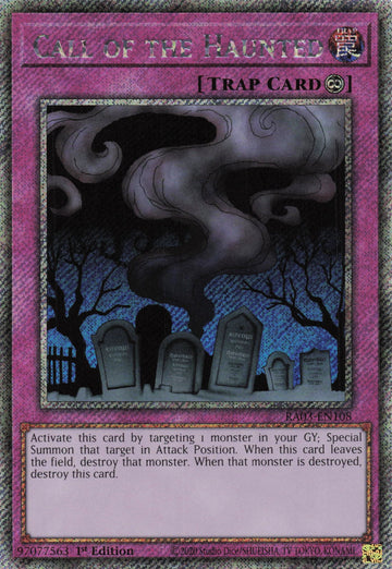 RA03-EN108 - Call of the Haunted - Quarter Century Secret Rare - Quarter Century Bonanza