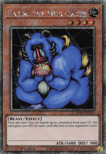 RA03-EN111 - Bazoo the Soul-Eater - Platinum Secret Rare - Quarter Century Bonanza