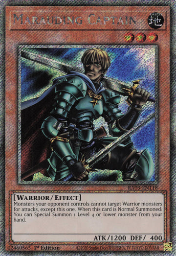 RA03-EN118 - Marauding Captain - Platinum Secret Rare - Quarter Century Bonanza