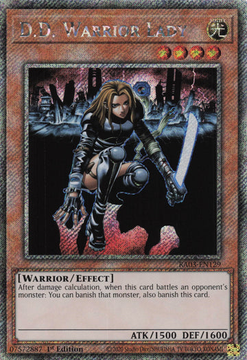 RA03-EN129 - D.D. Warrior Lady - Platinum Secret Rare - Quarter Century Bonanza