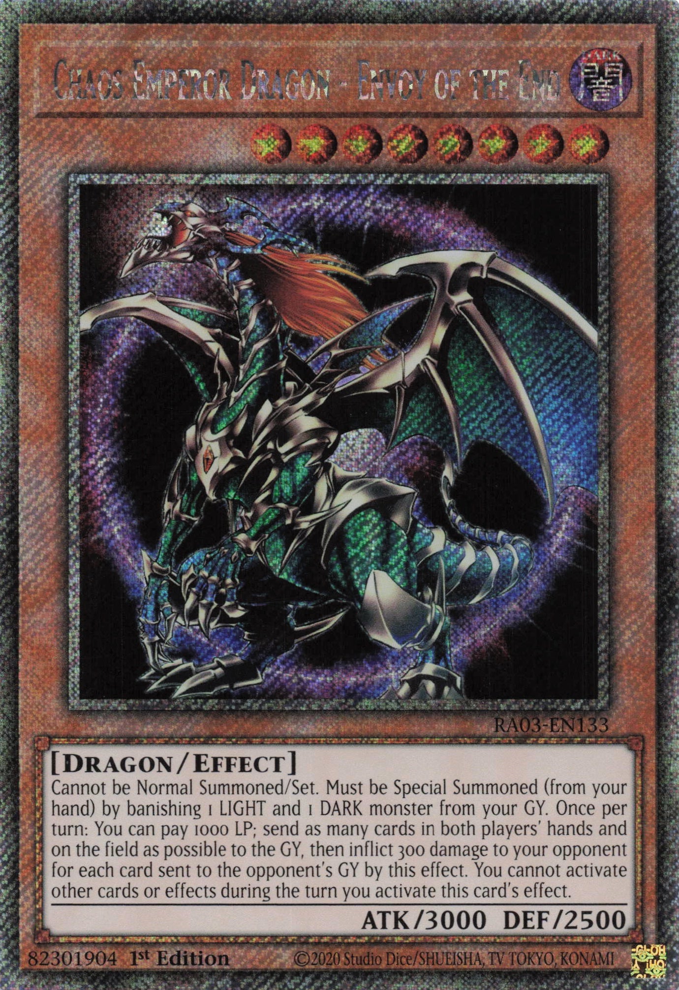 Chaos Emperor Dragon - Envoy of the End RA03-EN133 - - Platinum Secret Rare - -