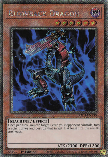 RA03-EN138 - Blowback Dragon - Quarter Century Secret Rare - Quarter Century Bonanza