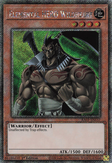 RA03-EN157 - Elemental HERO Wildheart - Quarter Century Secret Rare - Quarter Century Bonanza
