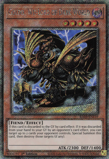 RA03-EN159 - Goldd, Wu-Lord of Dark World - Quarter Century Secret Rare - Quarter Century Bonanza