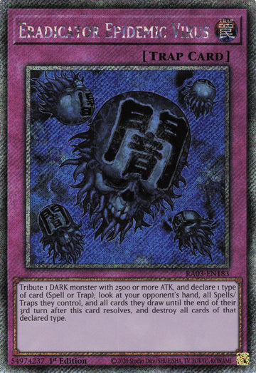 RA03-EN183 - Eradicator Epidemic Virus - Platinum Secret Rare - Quarter Century Bonanza