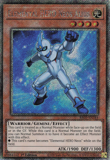 RA03-EN184 - Elemental HERO Neos Alius - Quarter Century Secret Rare - Quarter Century Bonanza