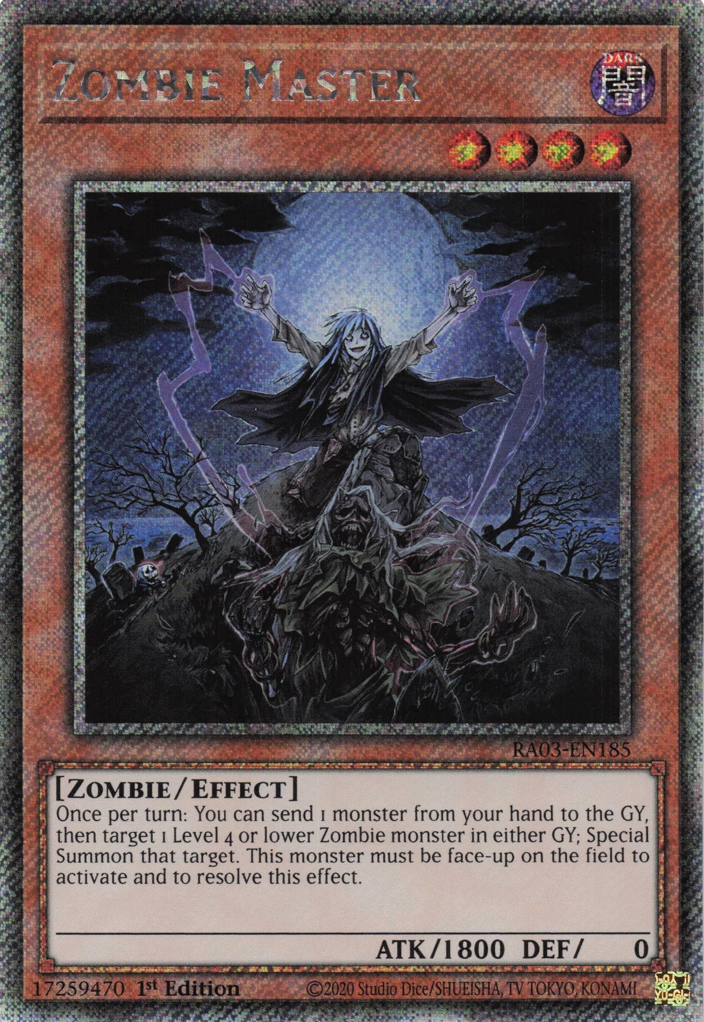 Zombie Master RA03-EN185 - Platinum Secret Rare -