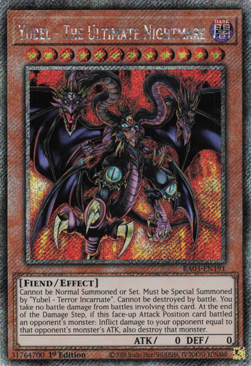 RA03-EN191 - Yubel - Platinum Secret Rare - Quarter Century Bonanza