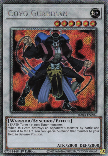 RA03-EN202 - Goyo Guardian - Platinum Secret Rare - Quarter Century Bonanza