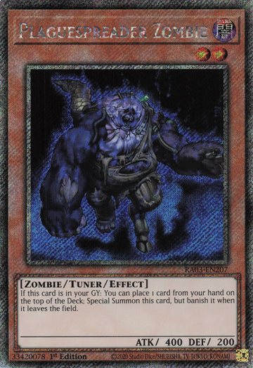 RA03-EN207 - Plaguespreader Zombie - Quarter Century Secret Rare - Quarter Century Bonanza