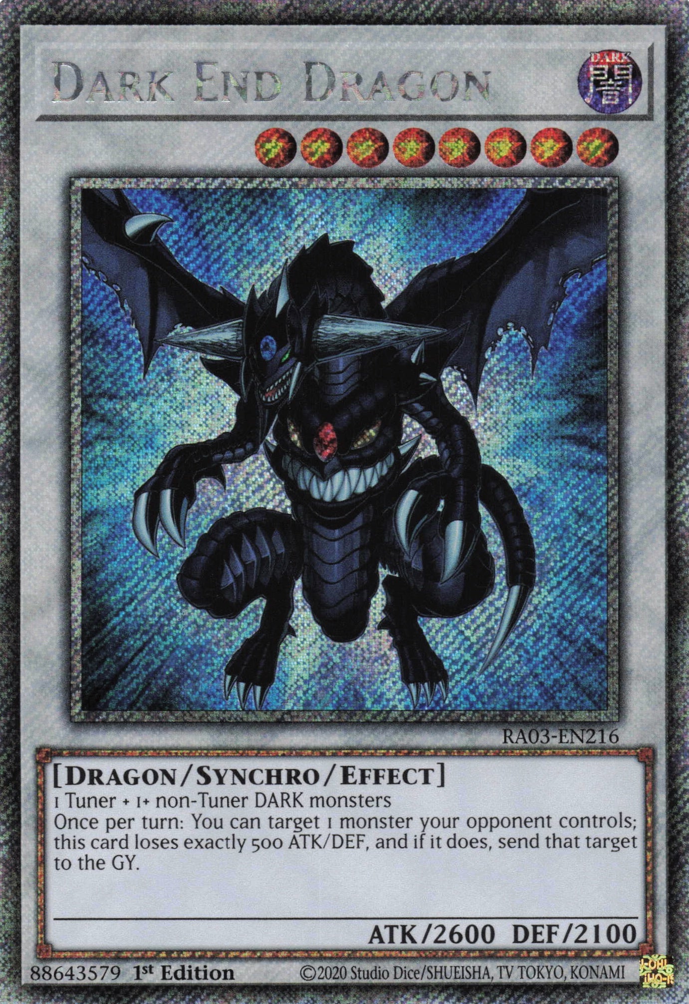 Dark End Dragon RA03-EN216 - Platinum Secret Rare -